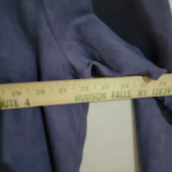 Vtg AKA Eddie Bauer 100% Linen Top Button Front Minimalist Lagenlook - Picture 8 of 12